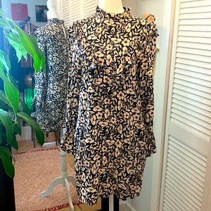 Zara Floral Print Ruffle Dress